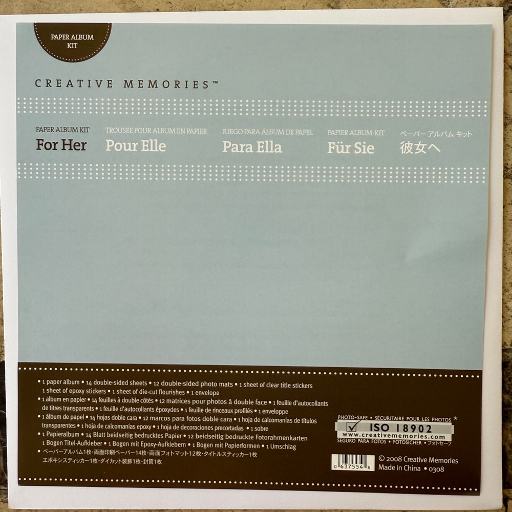 CREATIVE MEMORIES Paper Album Kit- FOR HER  - NEW - NIP